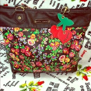 Betsy Johnson Floral/Cherry Chain Tote